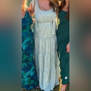 Lulu's Sage Green Maxi Dress